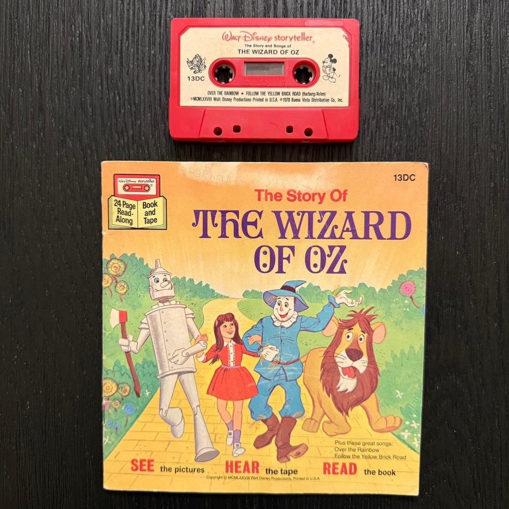 Vintage Disney Storyteller The Wizard of Oz Book & Cassette 1970s‎